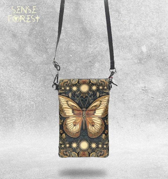 Cottagecore Witchy Passport Wallet Purse With Shoulder Strap