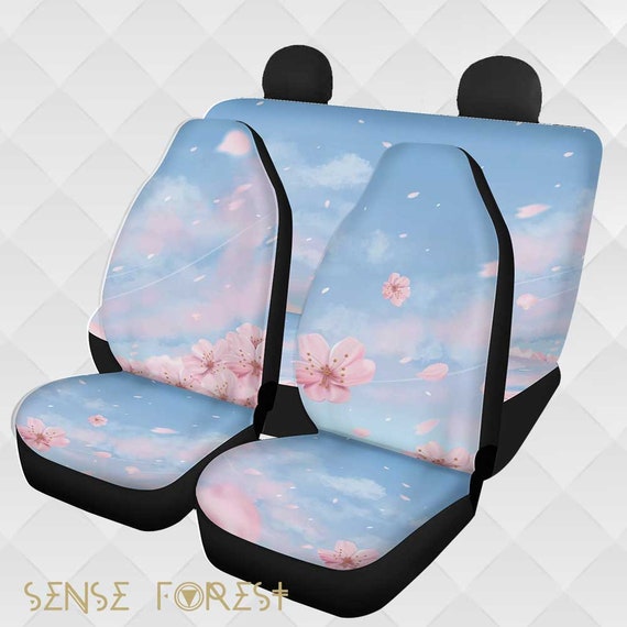 Anime Blue Sky Cherry Blossom Vorne Hinten Auto Sitzbezug Set