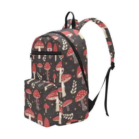 Red Cap Amanita Magic Mushroom Backpack Cute Witchy Cottagecore
