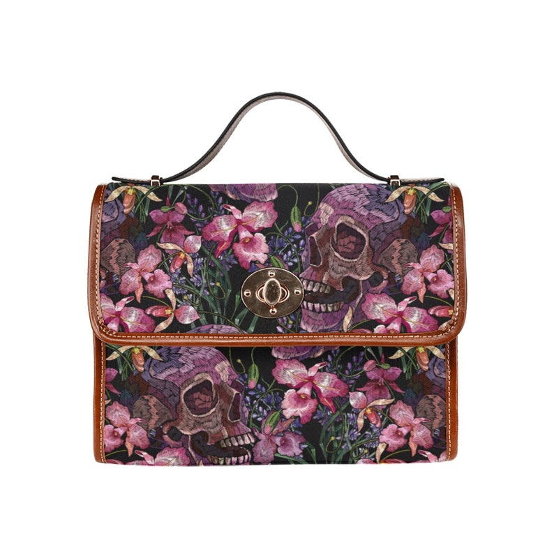 Dark Academia Witch Canvas Satchel Bag Cottagecore Floral - Etsy