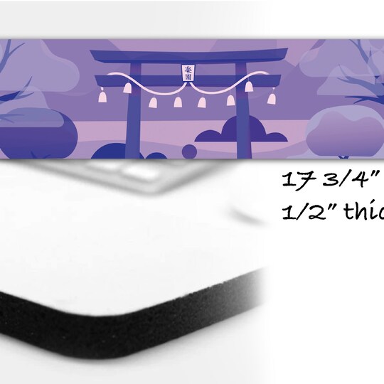 Disover Japanese Temple Wrist Rest Mouse Pad