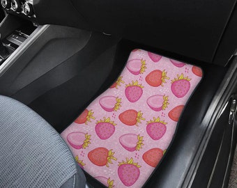 Tapis Sol Voiture Bouteille Brique Lait Fraise Kawaii Otaku