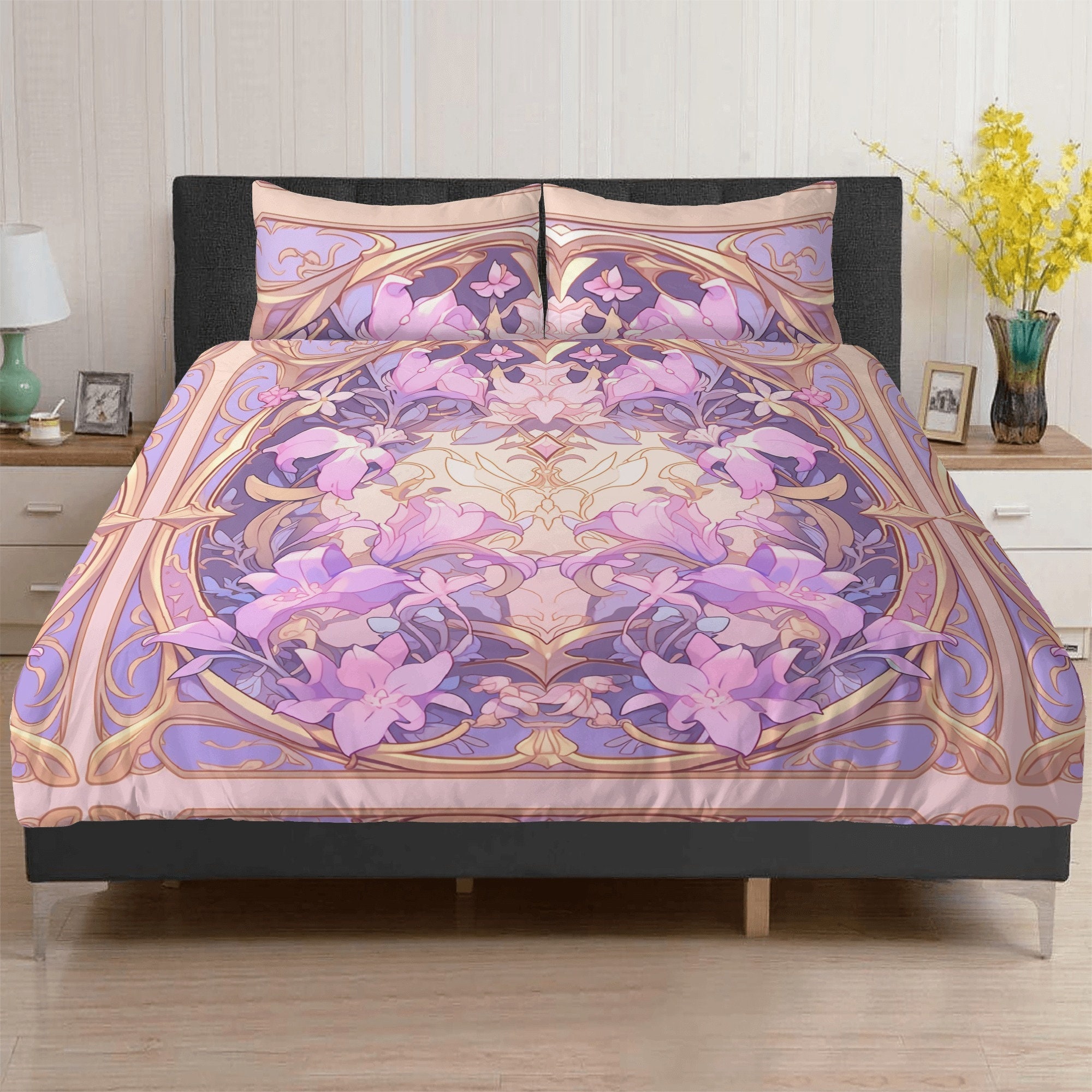 Anime Bedding Manga Comforter Bed Duvet Cover Set Quilt Cover Twin Full  Queen King Size with Pillow Cases for Bedroom Decoration 