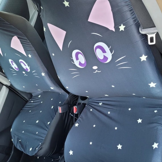 Buy Kawaii Black Cat Twinkle Stars Car Seat Covers Cute Retro