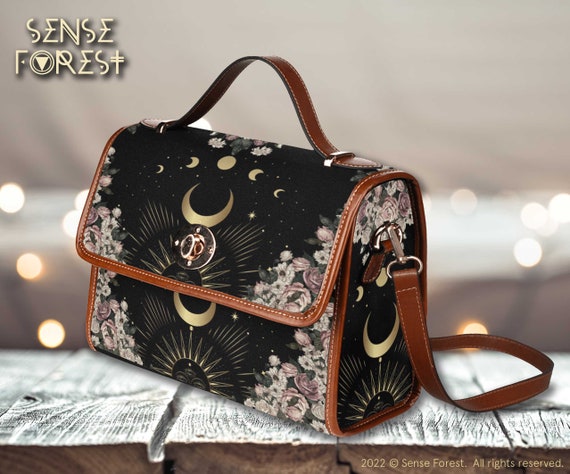 Cottagecore strega Canvas Satchel borsa Cute donna rosa luna | Etsy Italia