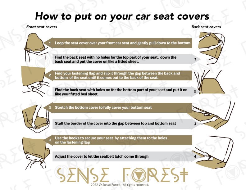 Discover Kawaii Green leaves Botanical Car Seat Covers, Cute Forest Minimlist Car Seat Cover for vehicle women Jungle car interior decor accessories