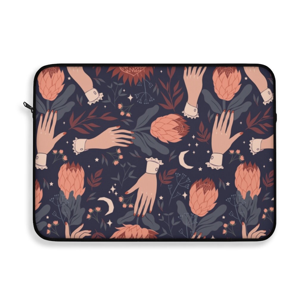 Discover Boho laptop sleeve, Witchy  laptop sleeve, floral laptop sleeve