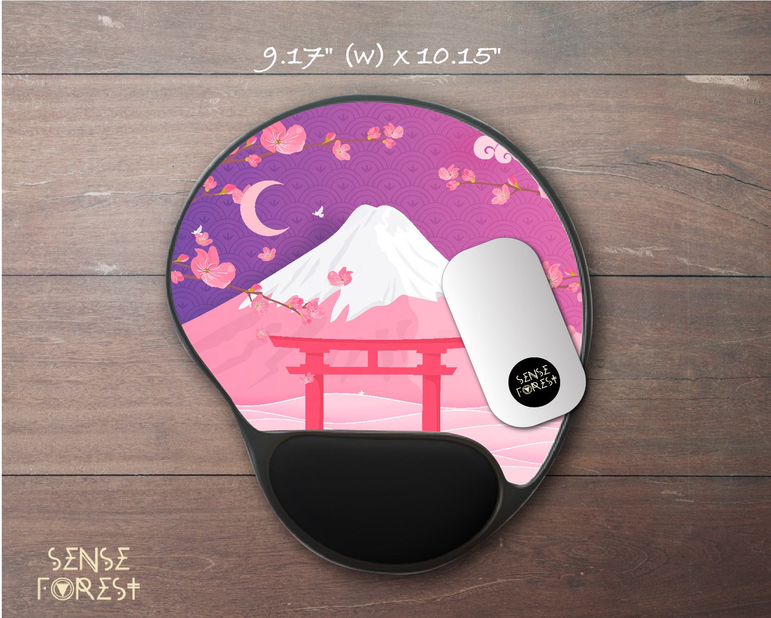Kawaii Japanese Mouse Pad Cute Mount Fuji Sakura Ergonomic Etsy