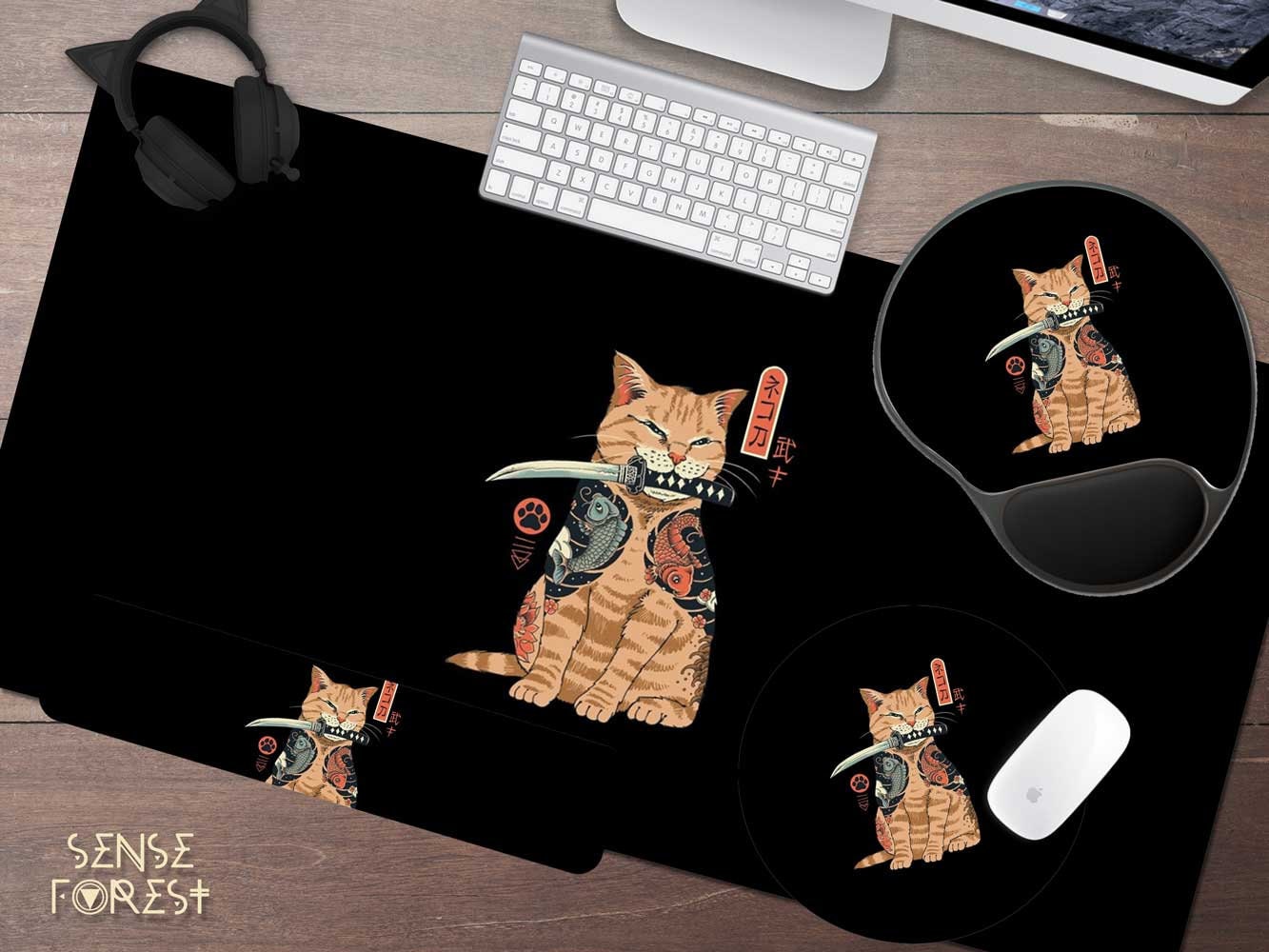 Acheter repose poignet motif Chat - Tapis de souris ergonomique