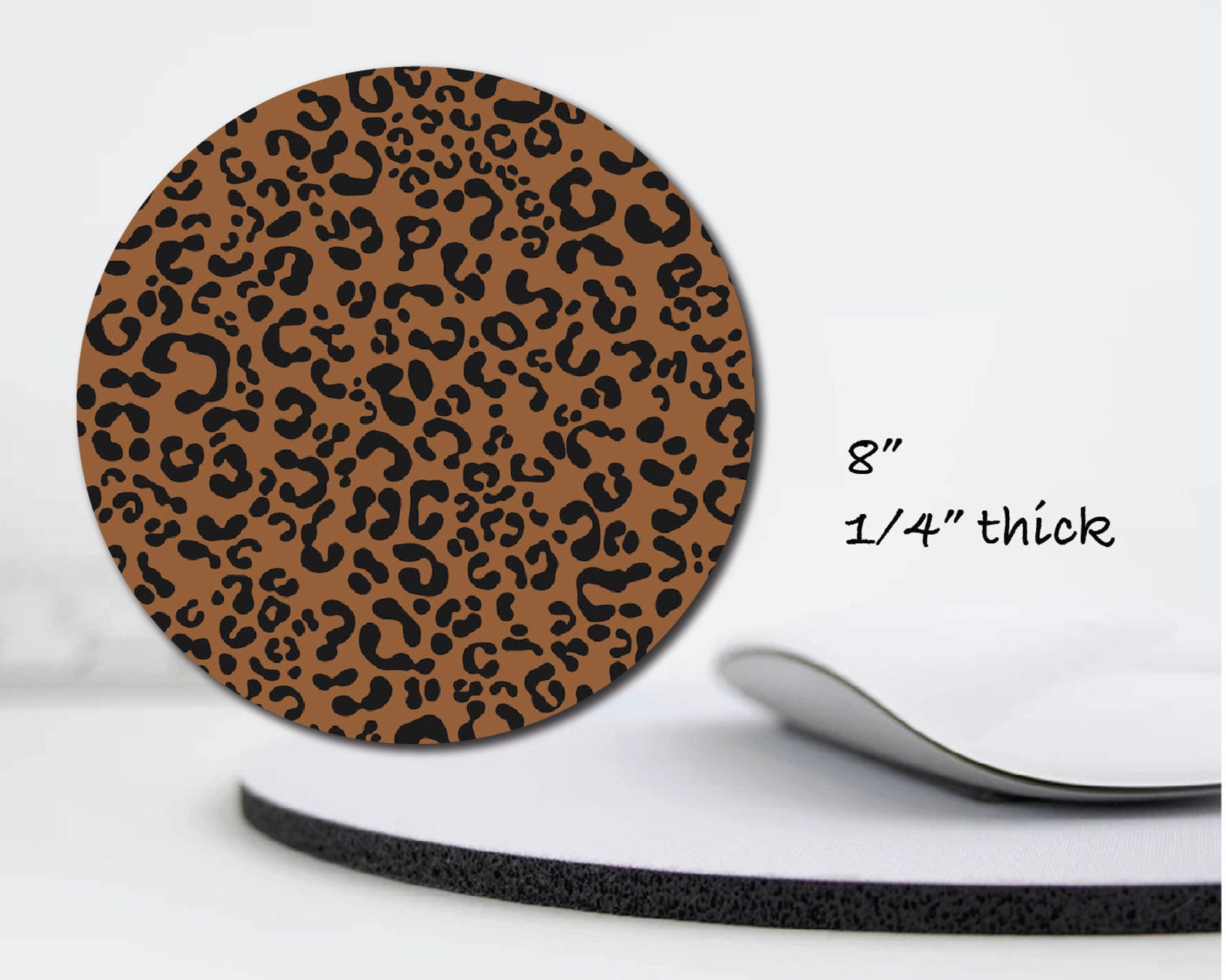 Leopard Print Desk Mat Extra Large Cute Maximalist Brown Etsy