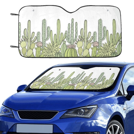 Amoureux des plantes, pare-soleil pour pare-brise, pare-soleil blanc pour  cactus, accessoires de voiture minimalistes pour cactus, pare-soleil pour  décoration automatique -  France