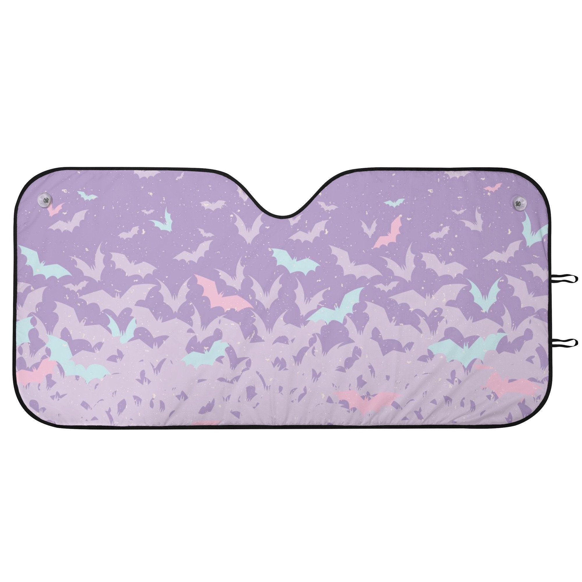 Kawaii Goth Lavendel Fledermaus Windschutzscheibe Sonnenschutz
