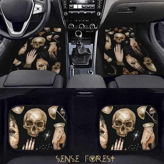 Schwarze Kawaii Gothic Element Auto Fußmatten, Witchcraft Auto Innendekor,  Autozubehör, süße Auto Untersetzer Geschenkset -  Österreich