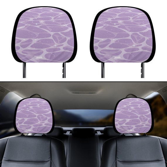 Kawaii Lila Wasserreflexion Sitzbezüge, japanische Anime-Thema- Autositzbezüge für Fahrzeug, niedliches Innenautodekor, Anime-Autozubehör -  .de