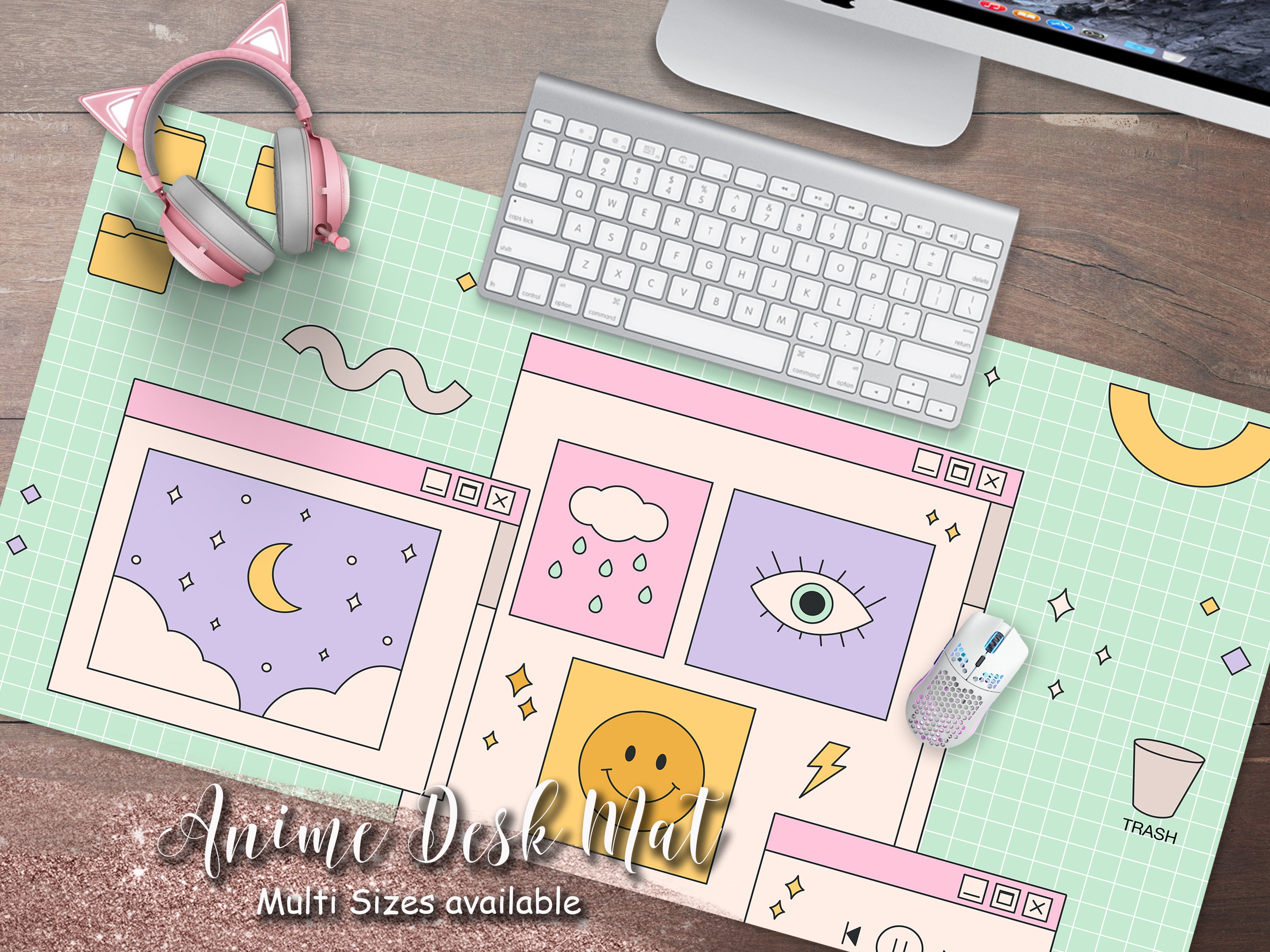 Tapis De bureau Jeu Mint