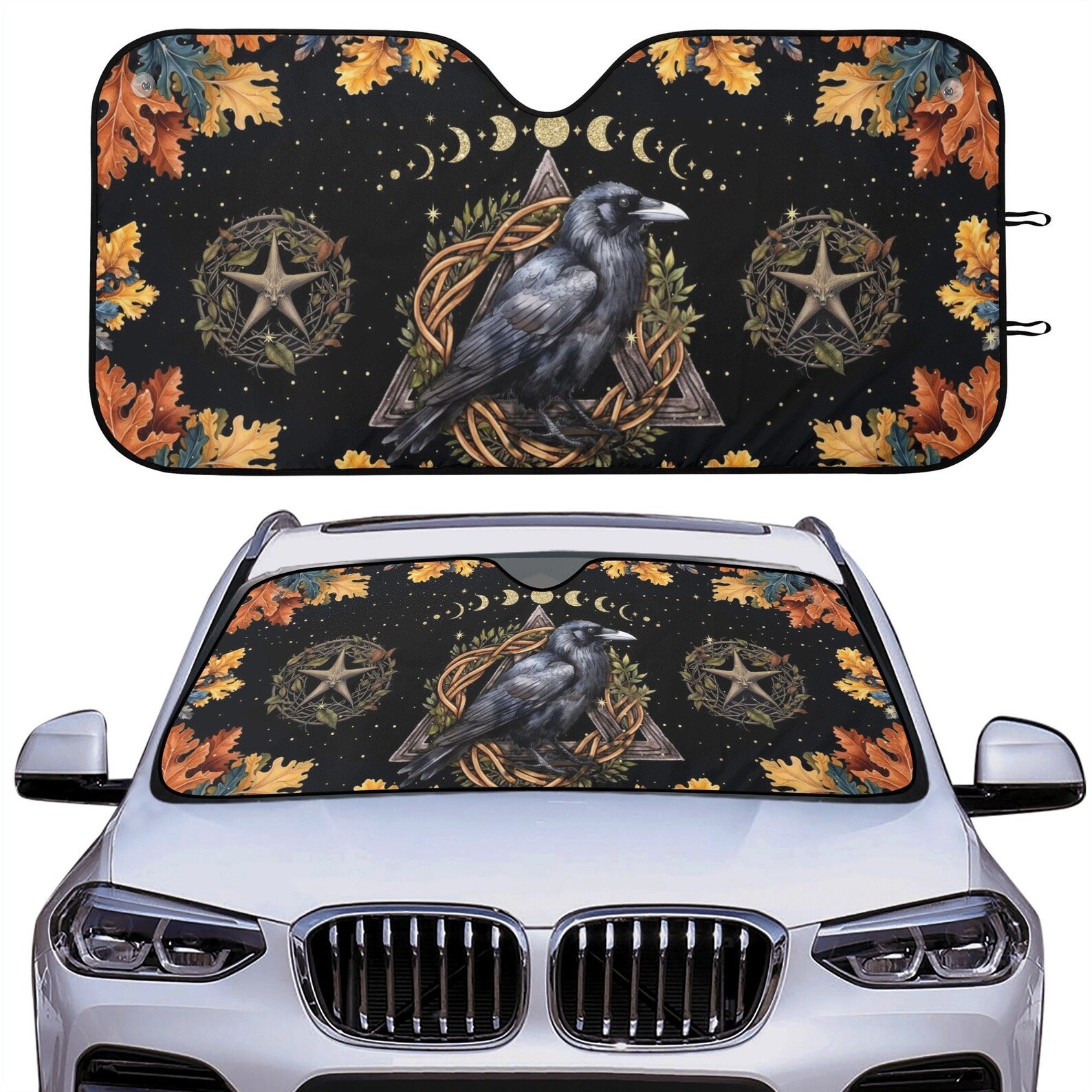 Dark Adacemia Cottagecore Fall Witchy Oak Forest Raven Car Windshield ...