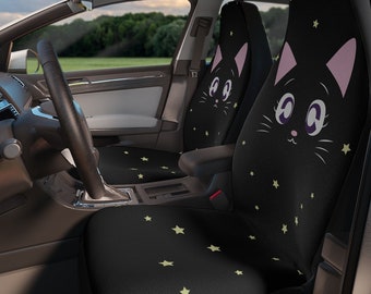 2 CUTE GRUMPY CAR SEAT COVERS CHARCOAL SOFT&SMOOTH