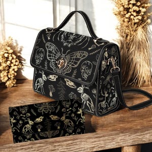 Cottagecore Forest Animal Bones Witchy Messenger Bag Cottagecore Forest Animal Bones Witchy Messenger Bag