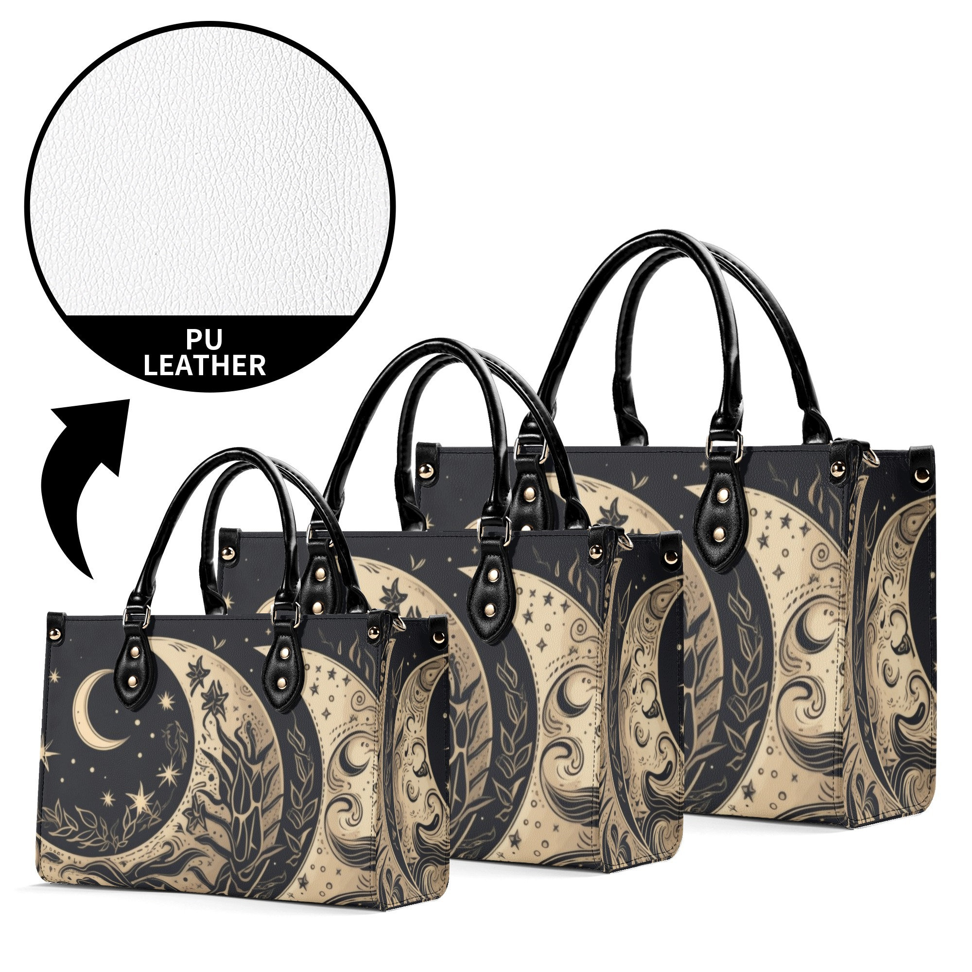 Discover Lune Celestial Motif Gothique Sac En Cuir