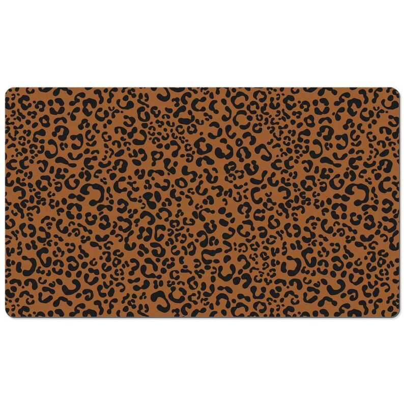 Leopard Print Desk Mat Extra Large Cute Maximalist Brown Etsy
