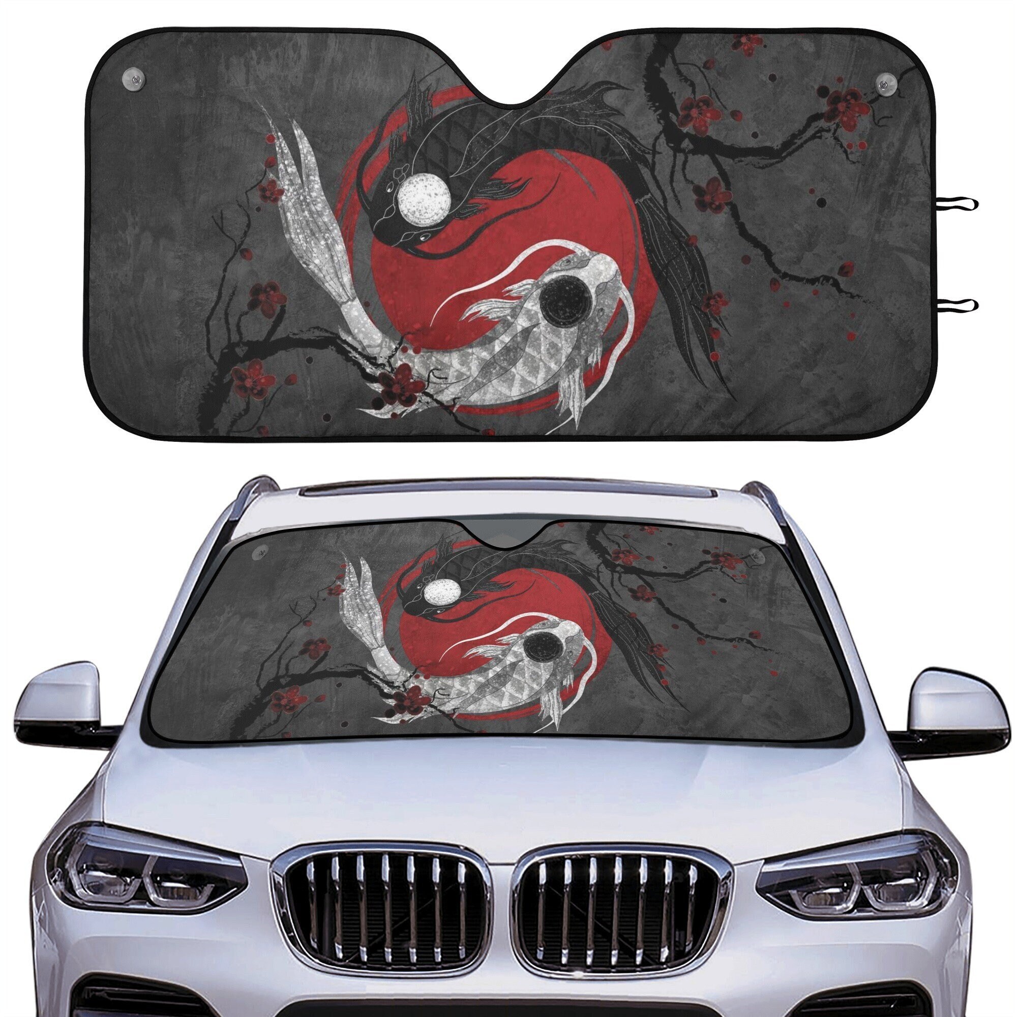 Japanese Koi Fish Car Sunshade for Windshield, Japan Red Sun Window Sun  Blocker, Anime Carp Fish Car Accessories Auto Decor Screen -  Israel