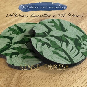 Culture in Nature Green Leaf Car Seat Belt Cover 7''x12.6'' (Pack of 2) main image 1