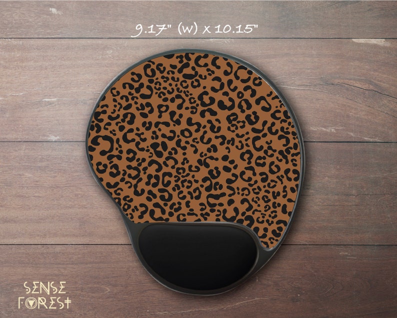 Leopard Print Desk Mat Extra Large Cute Maximalist Brown Etsy