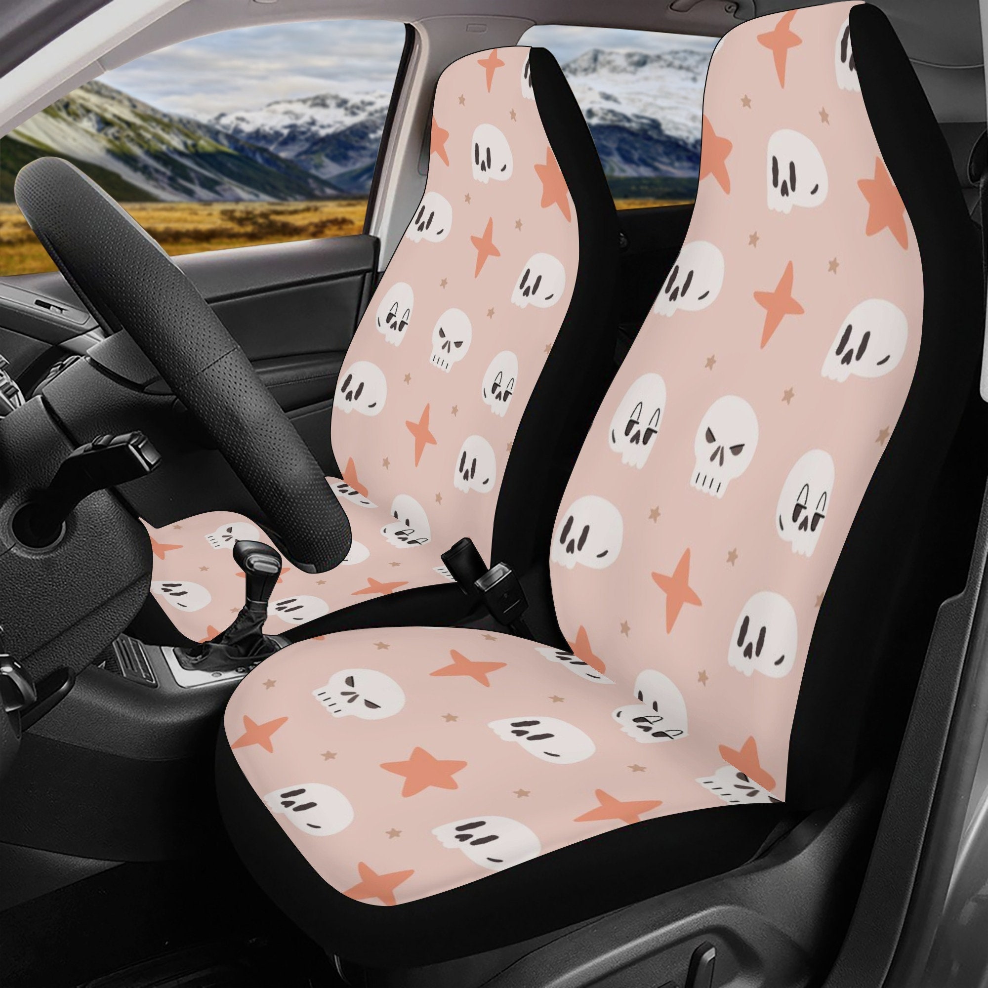 Discover Little Skull Car Seat Cover Set