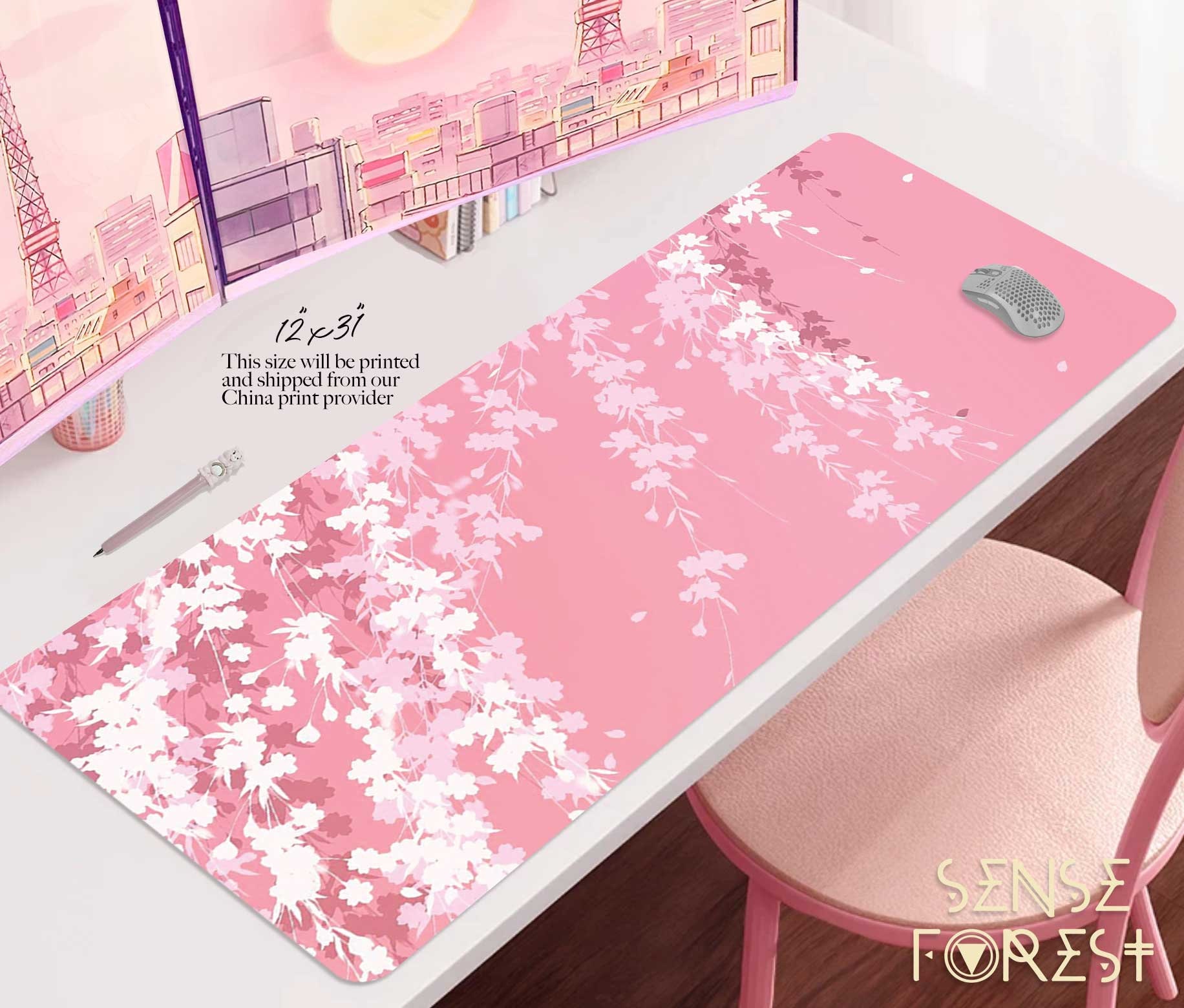 Różowy styl Hot Personality Magic Sakura Tree Desk (9428044968451