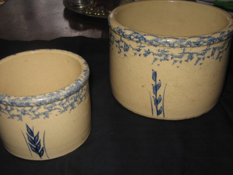 Ransbottom Roseville Ohio Pottery Set of Two low Etsy