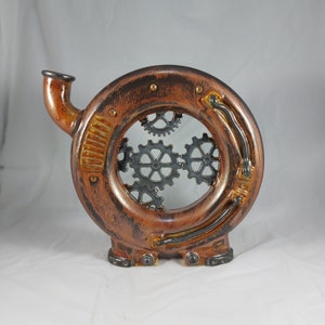 Steampunk Copper Donut Vase