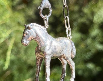 Horse Pendant Necklace – Sterling Silver Design