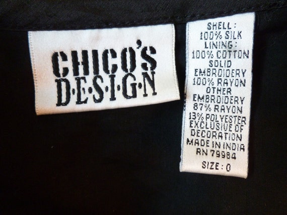 Chico's 90's Silk Embroidered Patchwork Jacket - image 4