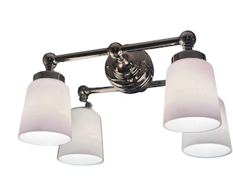2 Light Bathroom Brass Vanity Light In Polished Chrome