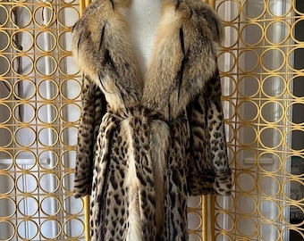 Vintage Paolo Moretti Bobcat and Lynx Fur Coat - Etsy