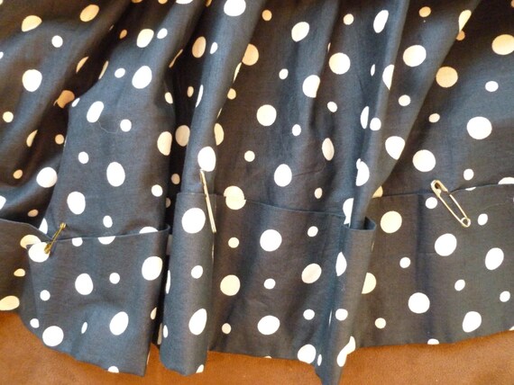 1950's Navy Blue Polka Dot Vintage Dress by Tailo… - image 5