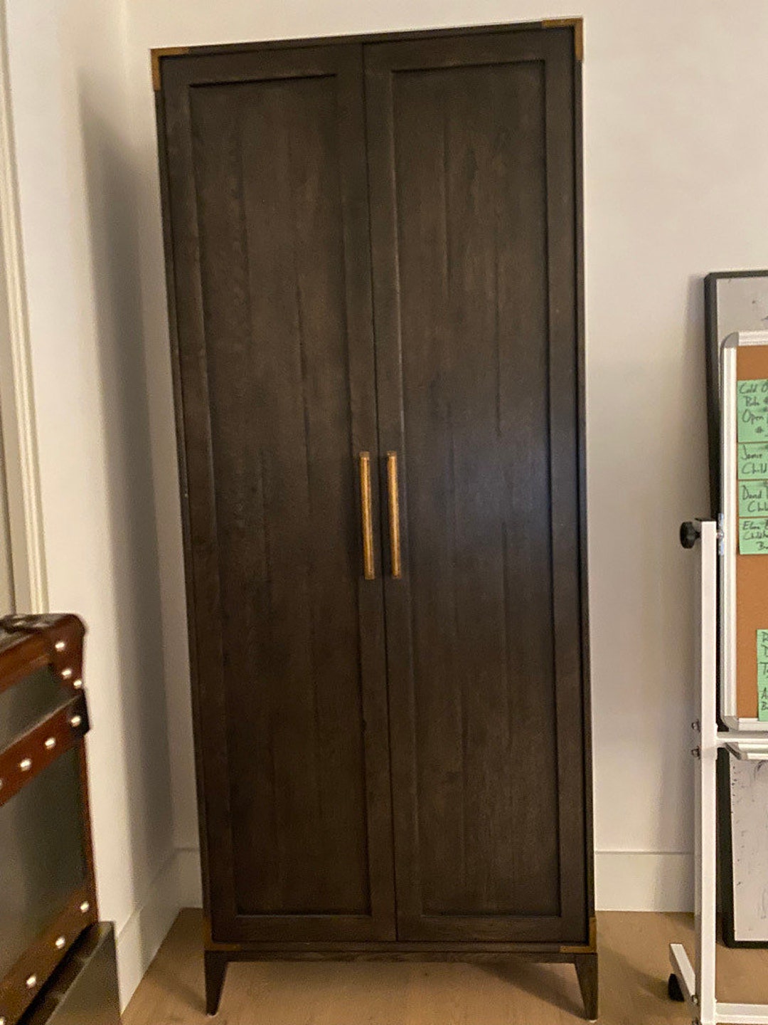 Restoration Hardware Cayden Campaign Panel Doubledoor Brown