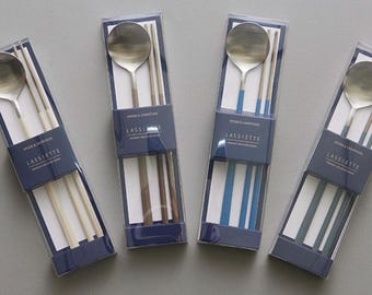 Round premium spoon and chopsticks set- made in Korea