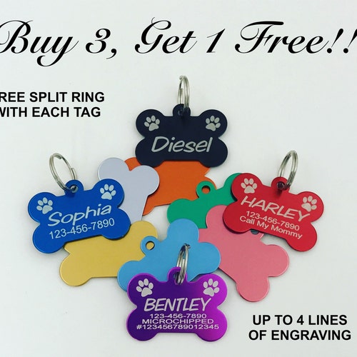 PET SUPPLIES Quality Custom Engraved Dog Tag Pet ID With Free Etsy