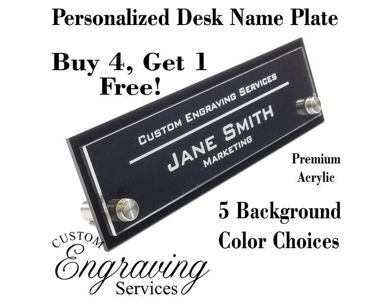 Personalised Desk Name Plate Custom Engraved Desk Office Etsy