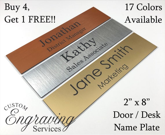Office Door Sign Or Desk Plate Custom Engraved And Etsy