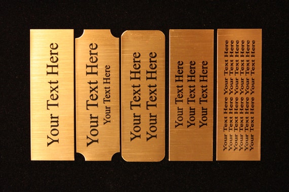Custom Engraved Plate art-trophy-Taxidermy 1x3 Brass FANTASY FOOTBALL