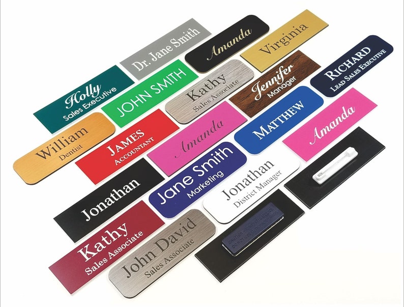 Custom Name Tags for Work Custom Name Tags Engraved Name Etsy