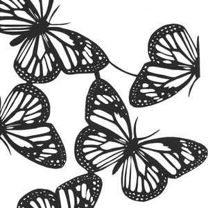 Butterfly flutter Papercut Template