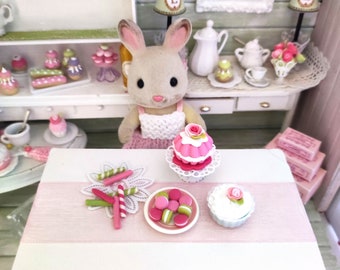 Miniature 1/12 éme dollhouse pâtisseries en fimo pour poupées ou sylvanians