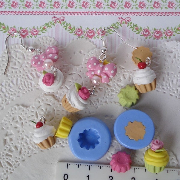 Small silicone mold to make your miniature cupcakes 1/12th