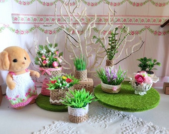 1 superbe  plante,  pour maisons de poupées miniatures accessoire, décor