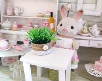 Jouet miniature dollhouse plante verte pour poupées ou sylvanians