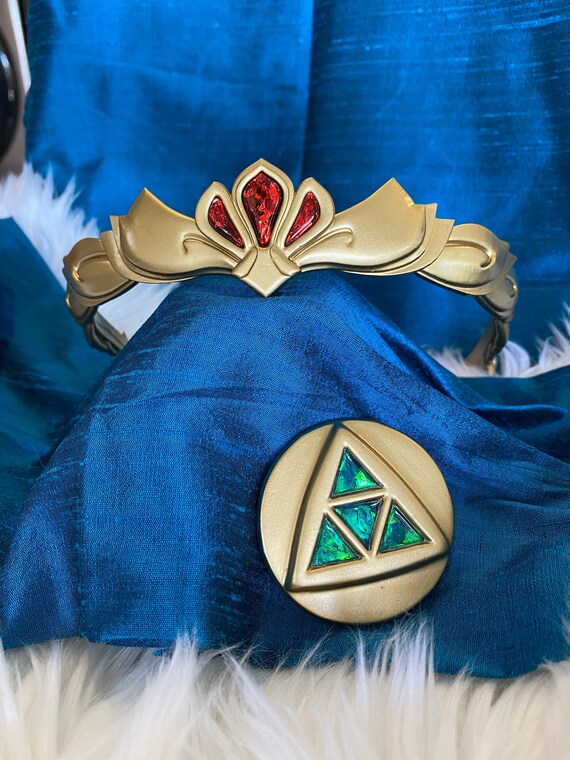 Princess Zelda Blue Dress Crown and Belt | Etsy