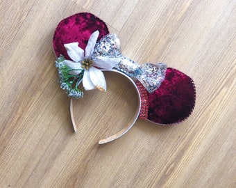 Christmas Velour Mouse Ears